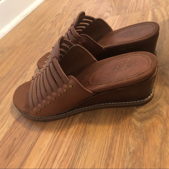 Latigo sandals brown with small wedge heel - Picture 6 of 7